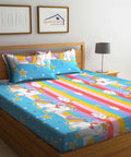 Unicorn Fantasy Print Kids Bedsheet With Pillow Covers