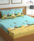 Little Builder Dreams Kids Fitted Bedsheet With Pillow Cover