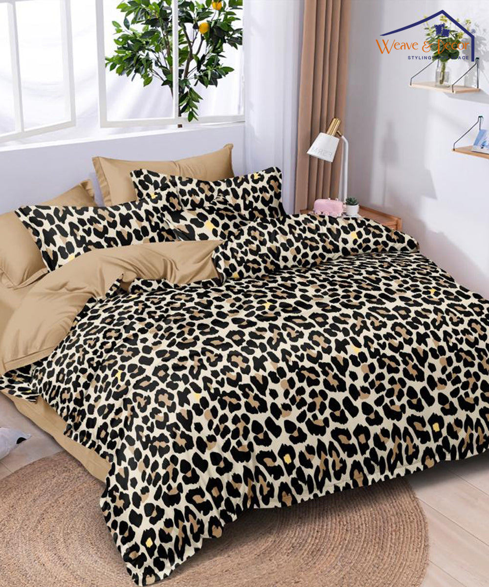 Animal Print Bedsheet With Pillow Covers