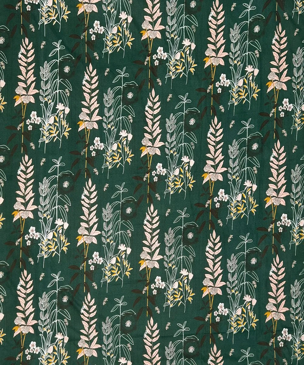 Emerald Forest Charm Fitted Bedsheet With Pillow Cover