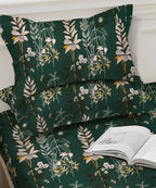 Emerald Forest Charm Fitted Bedsheet With Pillow Cover