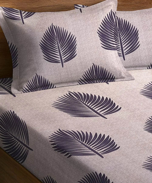 Earthy Elegance Fitted Bedsheet With Pillow Cover